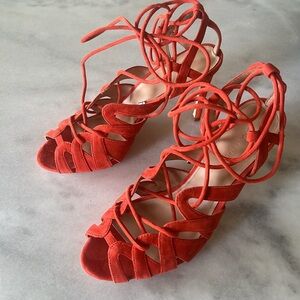 Banana Republic 100% suede leather Jennie Heel in Dune Red size 8.5